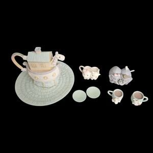 Precious Moments Noahs Ark Mini Tea Set Enesco 1996 11 Pc Animal Tea Party